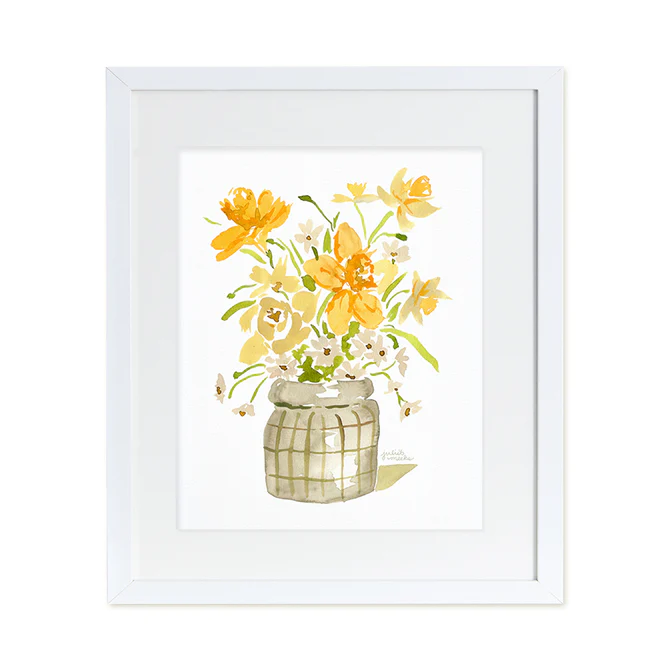Daffodils in Vase - Fine Art Print